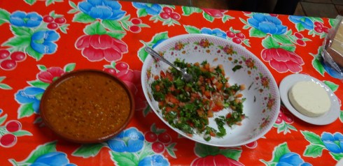 Nopales Salad and Hot Salsa